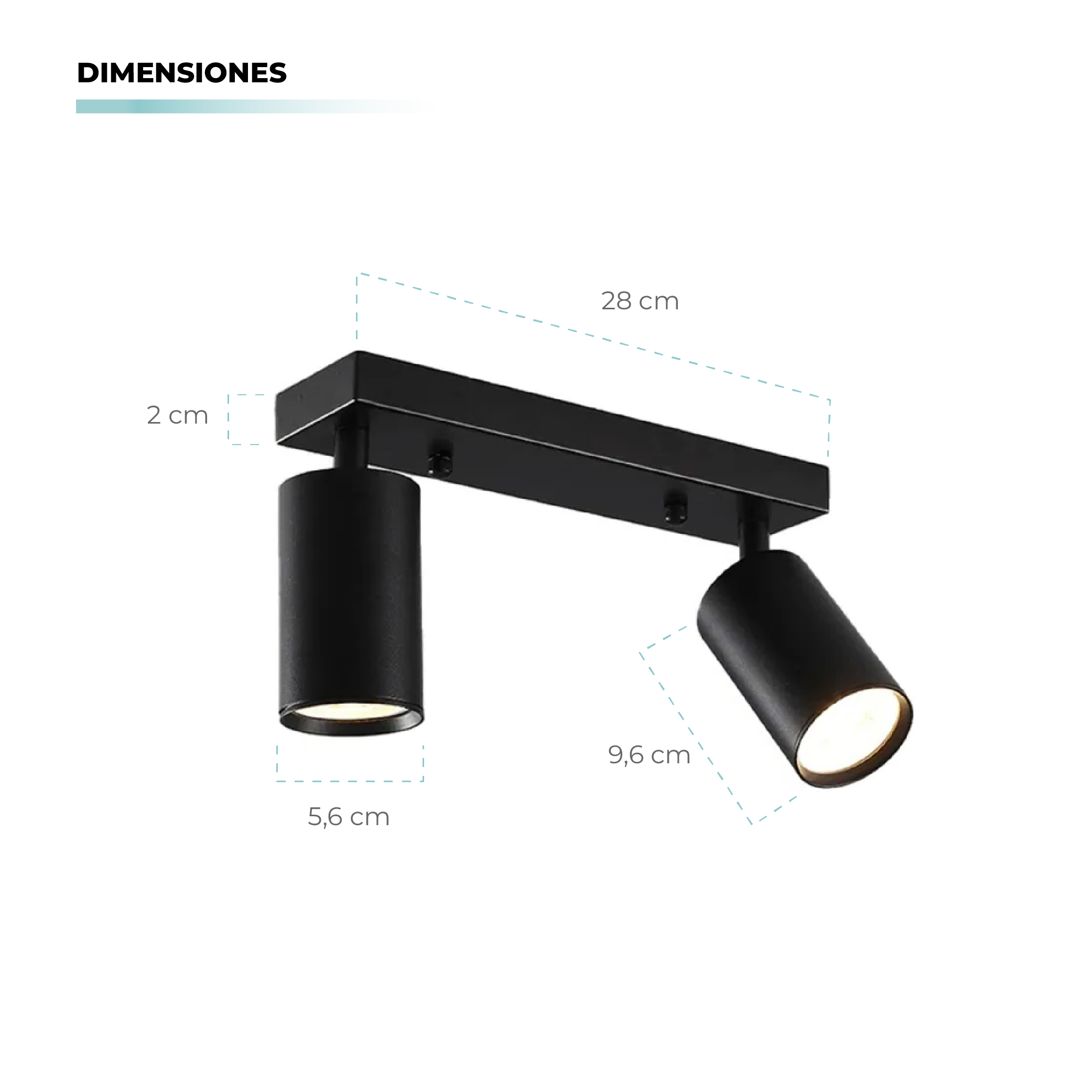 Miniatura 6 de Lampara Techo Tipo Spot Gu10 X2